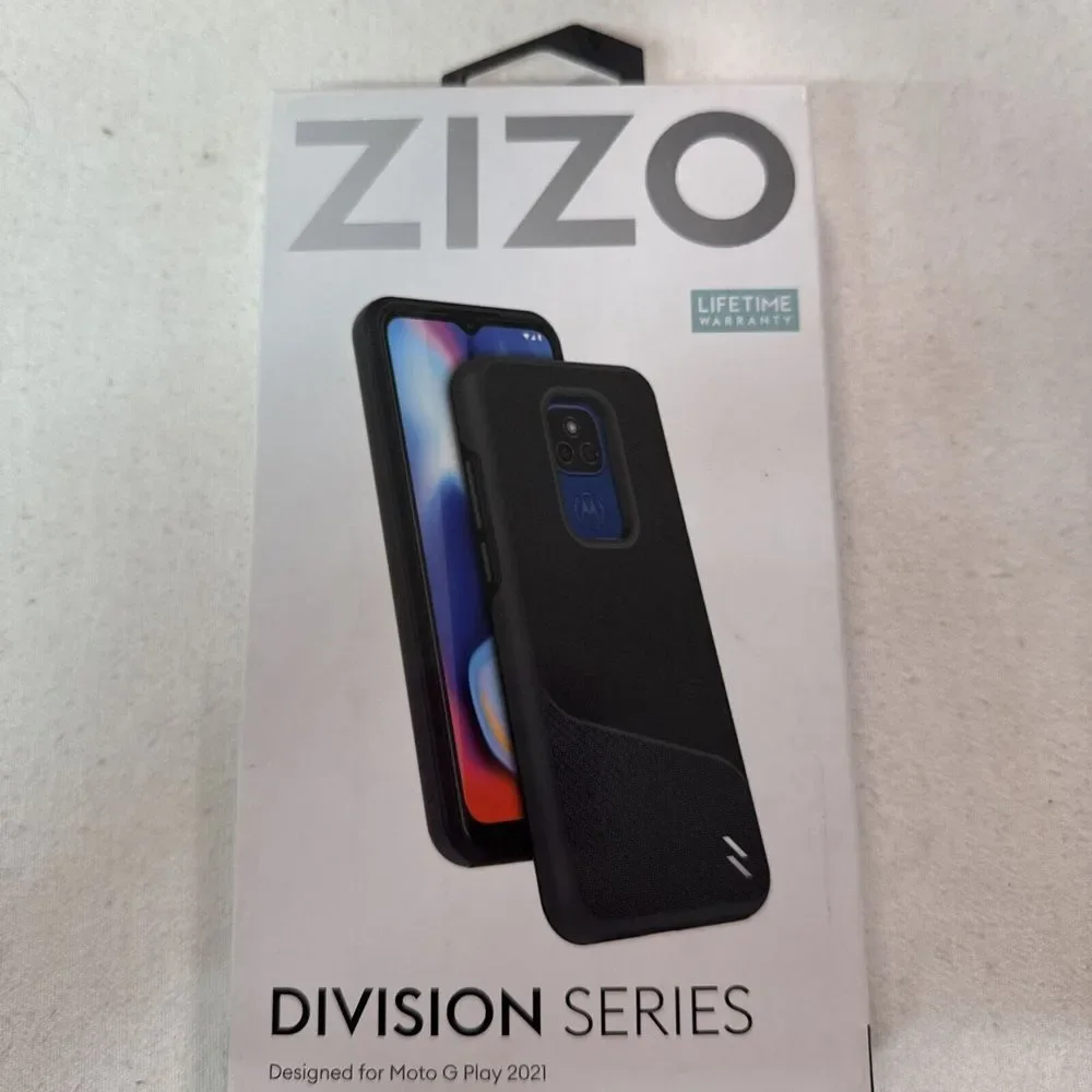 Zizo Division Series Moto‎ G Play 2021 Black Case, Shock Absorbing, Christmas